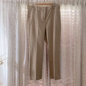 Khaki straight leg dress pant ankle length